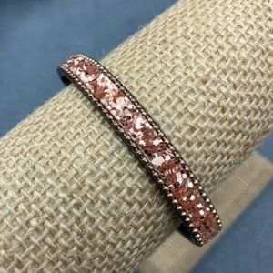 Glitter Wrap Bracelet Rose Gold Copper Lined Lobster Hook Chain Soft Girl BoHo